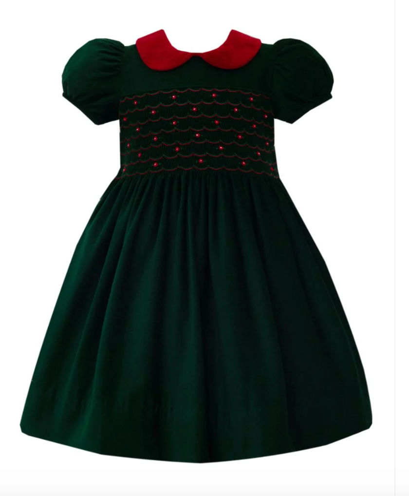 Green Corduroy Smocked Dress – Pied Piper Kids